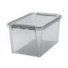 Grande Boîte de rangement grise transparente 47 litres