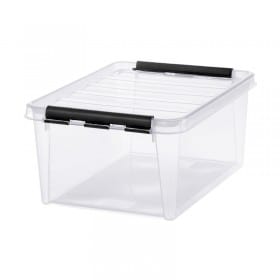 Boîte de rangement transparente 14 litres avec couvercle