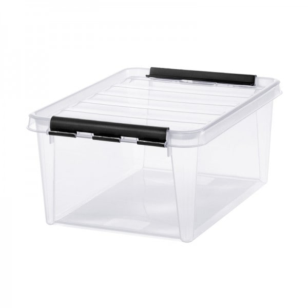 Boîte de rangement transparente 14 litres avec couvercle