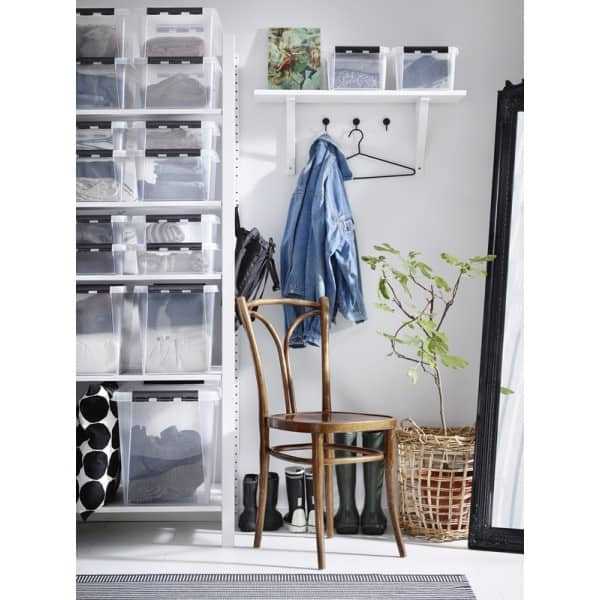 Boîte de rangement transparente 14 litres avec couvercle
