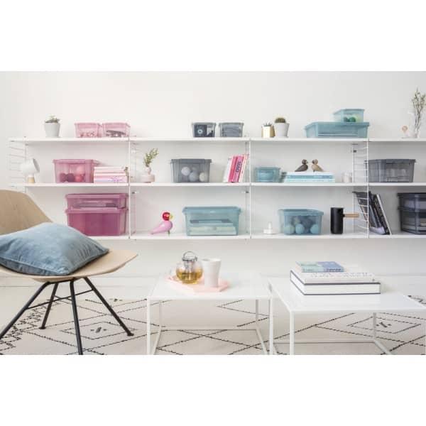 Boîte de rangement Bleue transparente 14 litres