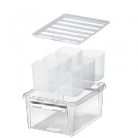 Boîte de rangement 14 litres avec 6 casiers séparés