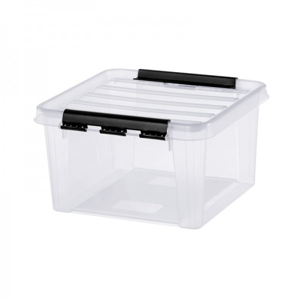 Boîte de rangement avec couvercle empilable 8 litres