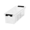 Boîte allongée transparente avec casiers intégrés
