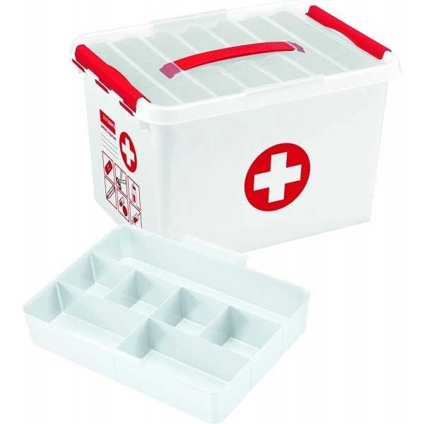 Petite boîte de rangement Premiers Secours 6 litres