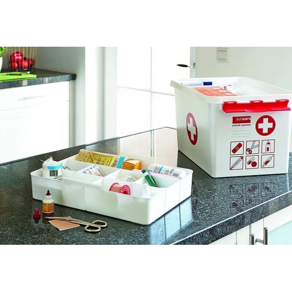 Petite boîte de rangement Premiers Secours 6 litres