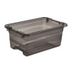 Petite Boîte de rangement transparente 4 litres avec clips de fermeture