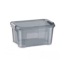 Caisse solide translucide à couvercle clipsable 13 ou 18 litres