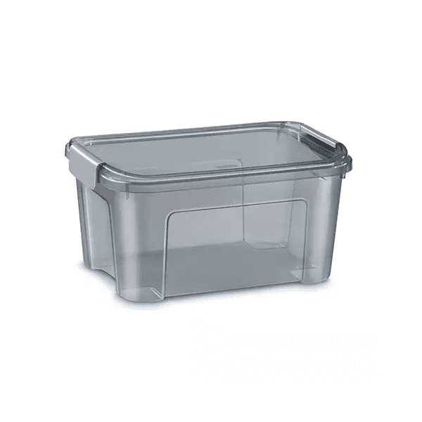 Caisse solide translucide à couvercle clipsable 13 ou 18 litres
