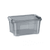 Caisse solide translucide à couvercle clipsable 13 ou 18 litres