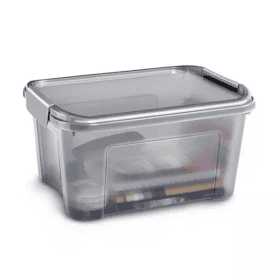 Caisse solide translucide à couvercle clipsable 13 ou 18 litres