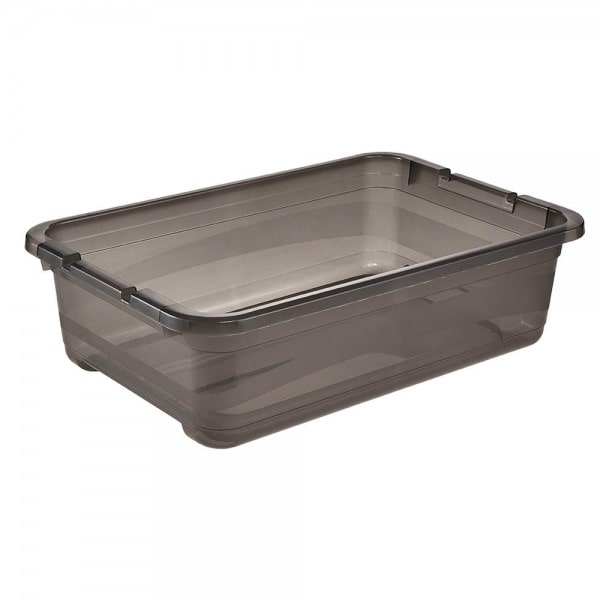 Boîte de rangement plate transparente 28 litres