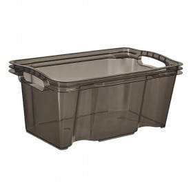 Petite Caisse de rangement transparente empilable 6,5 litres