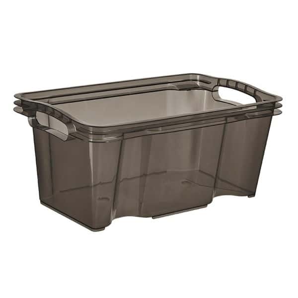 Petite Caisse de rangement transparente empilable 6,5 litres