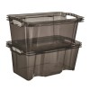 Petite Caisse de rangement transparente empilable 6,5 litres