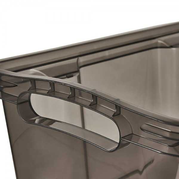 Petite Caisse de rangement transparente empilable 6,5 litres