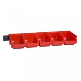 Lot de 5 Caisses à bec rouge avec rail ProfiPlus C 2/6 Allit