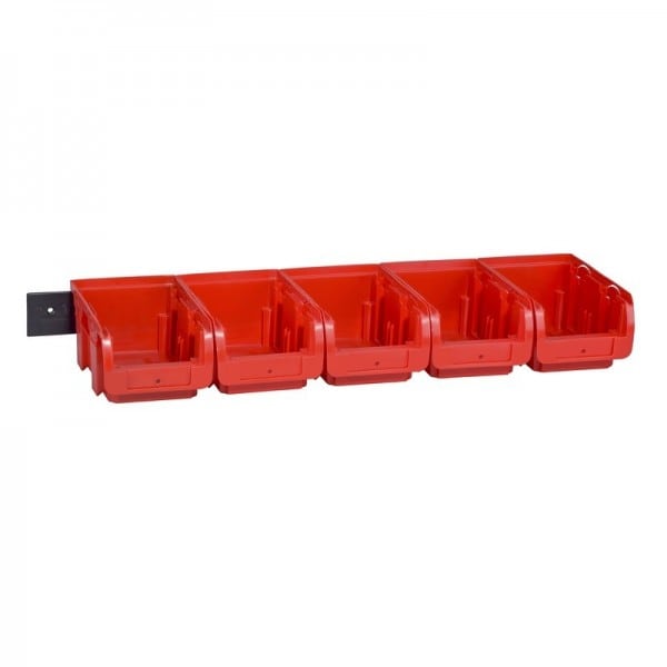 Lot de 5 Caisses à bec rouge avec rail ProfiPlus C 2/6 Allit