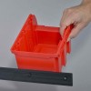 Lot de 5 bacs à bec rouge avec rail ProfiPlus C 2/6 Allit