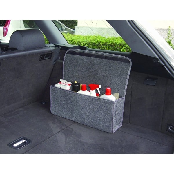 Sac de rangement pour coffre fixation auto-agrippante