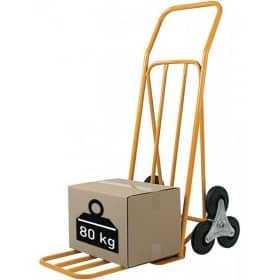 Diable en tube d'acier 2x 3 roues avec charge 100 kg