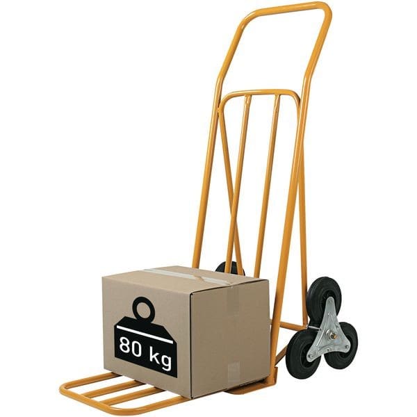 Diable en tube d'acier 2x 3 roues avec charge 100 kg