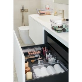 Petit Bac de Rangement Blanc pour Salle de bain 0,62 l