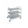 Chariot de transport en inox 3 plateaux