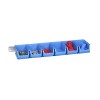 Lot de 6 bacs à bec Taille 2 bleu avec rail ProfiPlus Allit
