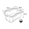 Bassine à linge design et ergonomique 50 litres