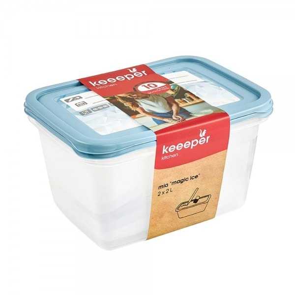 Lot de 2 Boîtes de congélation 2 litres Mia Magic Ice