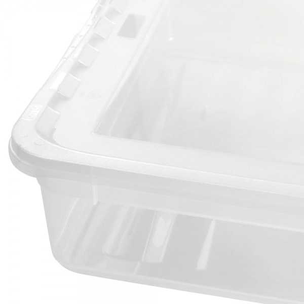 Boîte transparente plate 9 litres anti poussière