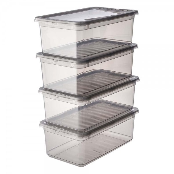 Lot de 4 boîtes à Chaussures 5,6 litres