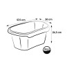 Panier à linge sale en Plastique Recyclé 30,5 litres