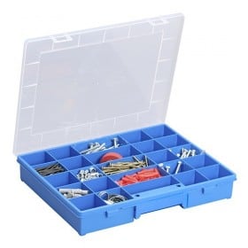 Boîte bleue avec 25 casiers fixes Basic Allit