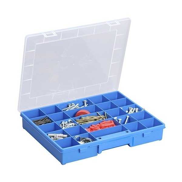 Boîte bleue avec 25 casiers fixes Basic Allit