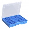 Mallette bleue avec 25 casiers et couvercle