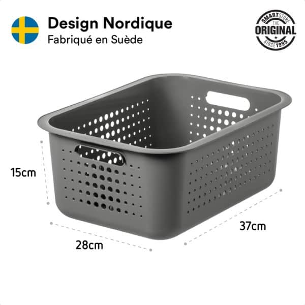 Corbeille de rangement 10 litres en Plastique recyclé