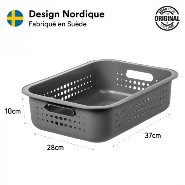 Corbeille de rangement en plastique recyclé 6 litres