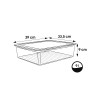 Boîte transparente plate 9 litres anti poussière