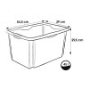 Bac empilable emboitable 45 litres de couleur