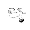 Petit panier de rangement élégant transparent 1,8 l