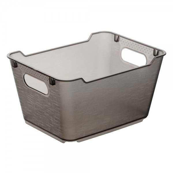 Petit panier de rangement élégant transparent 1,8 l