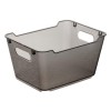 Petit panier de rangement élégant transparent 1,8 l