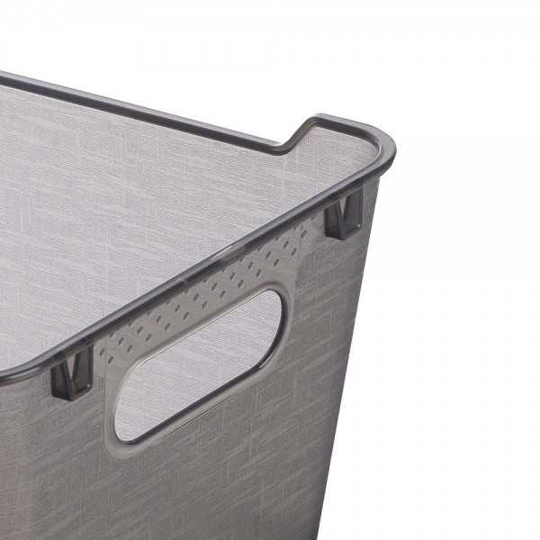 Petit panier de rangement élégant transparent 1,8 l