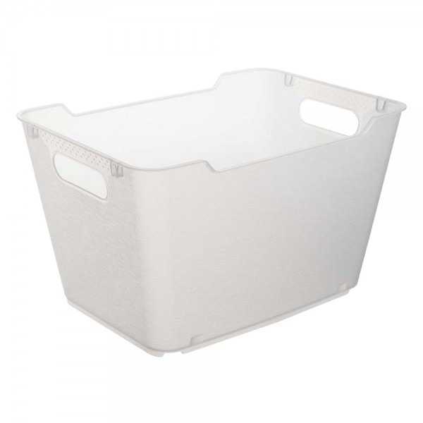 Panier de rangement élégant transparent 12 litres