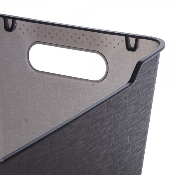 Panier de rangement élégant transparent 12 litres