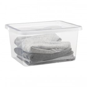 Boîte de rangement transparente avec couvercle 20 litres Basic Box
