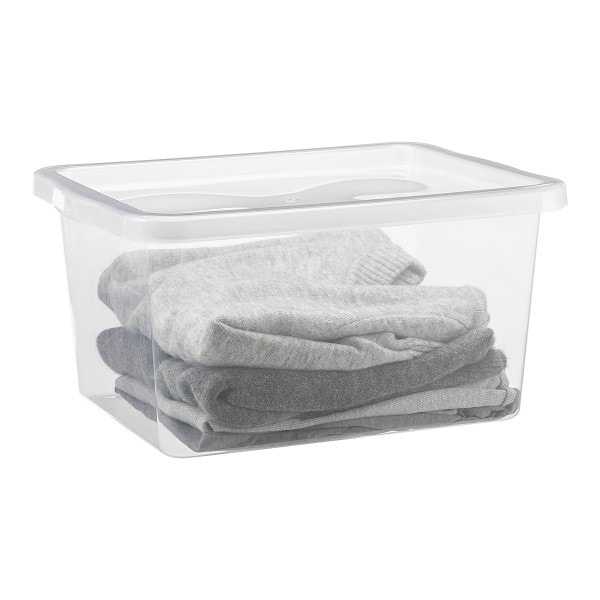 Boîte de rangement transparente avec couvercle 20 litres Basic Box