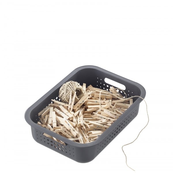 Corbeille de rangement 6 litres en plastique recyclé